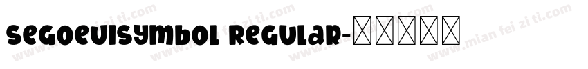 SegoeUISymbol Regular字体转换